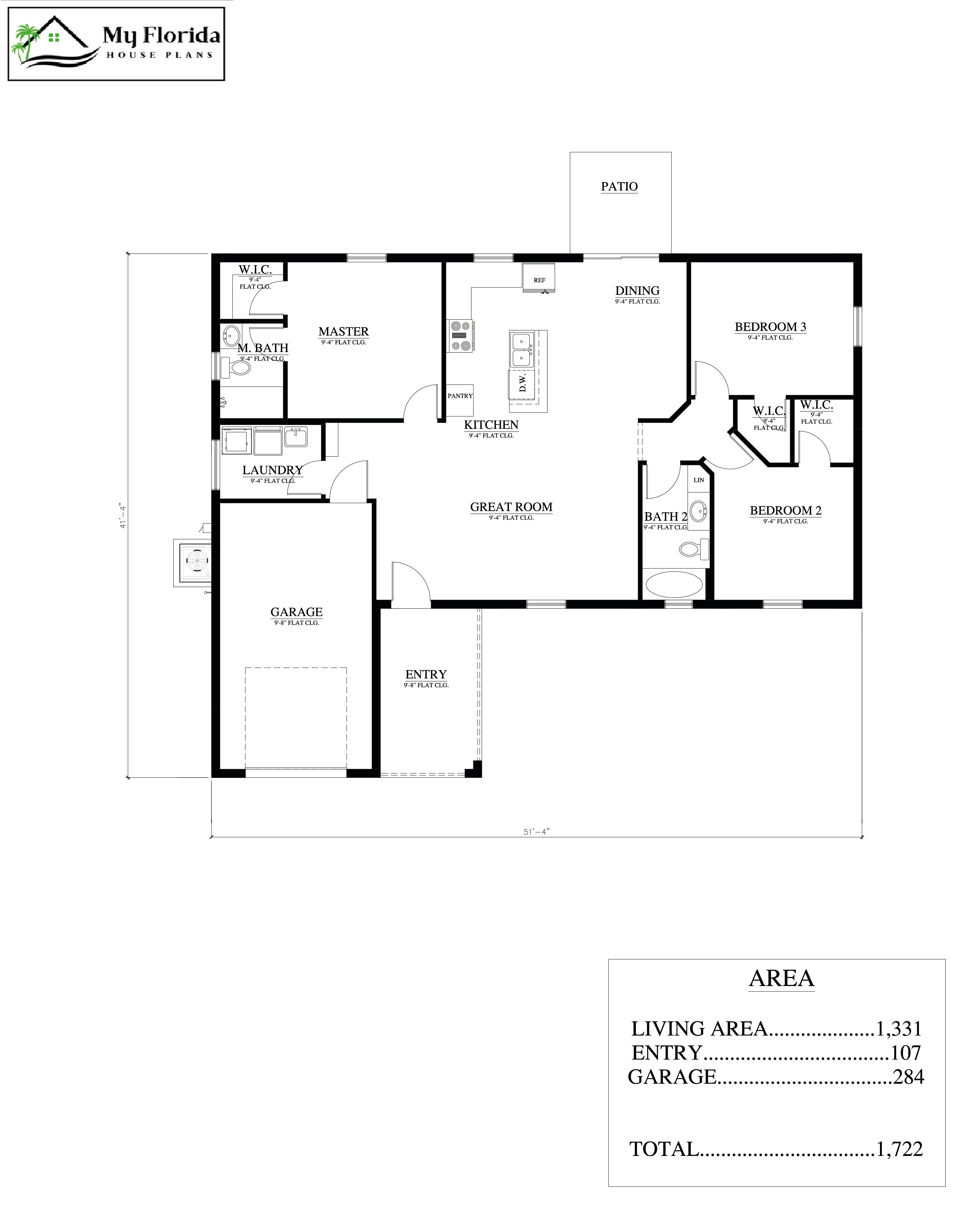 House Plans Model 1331– My Florida House Plans