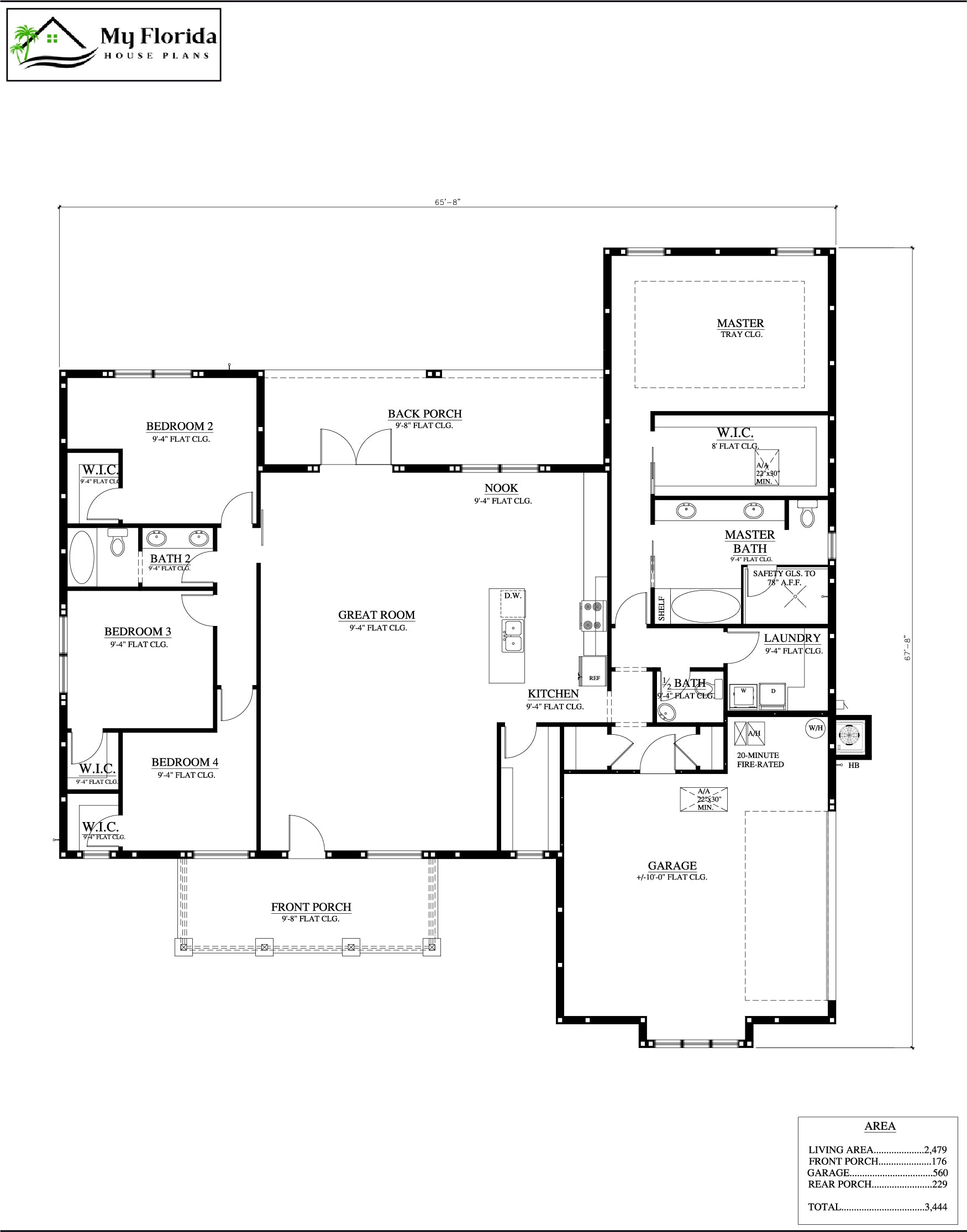 House Plans Model 2479– My Florida House Plans