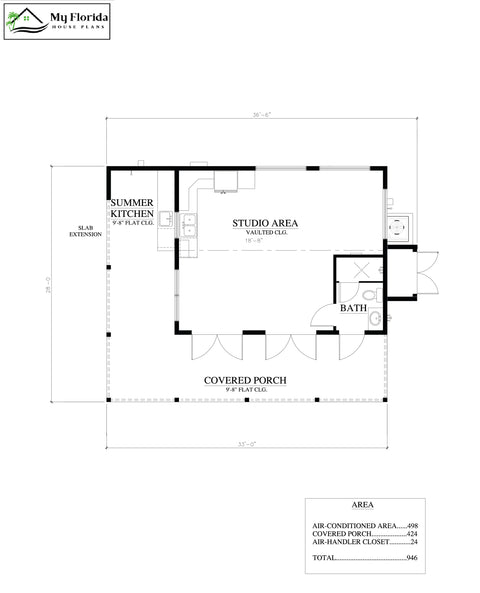 Guest House Plans Model 498