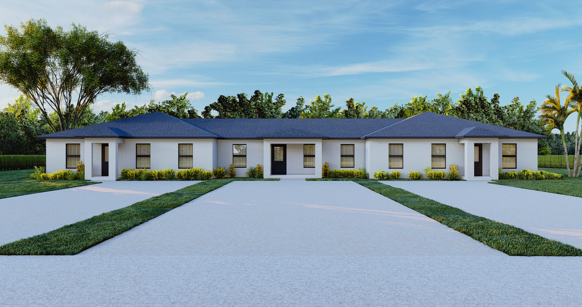 Triplex Plans Model 3335– My Florida House Plans