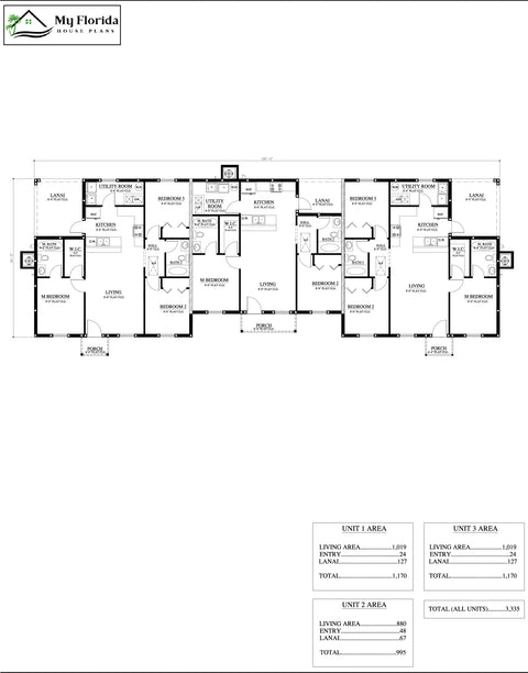 Triplex Plans Model 3335